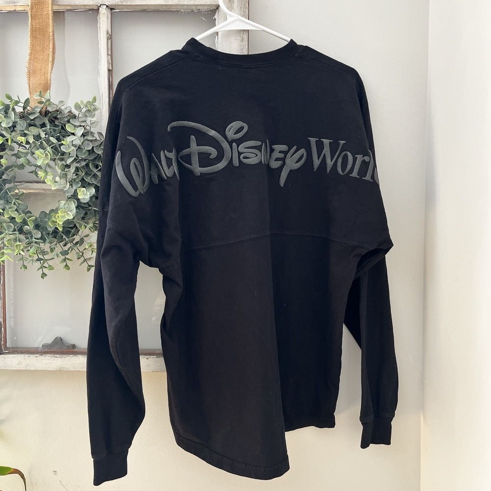 Walt‎ Disney World Spirit Jersey Monochrome Black on Black Disney Parks XS